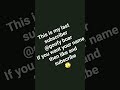like and subscribe if you want your name