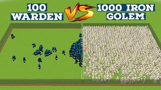 Minecraft Warden Vs Iron Golem | | Minecraft Mobs Battle