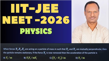 When forces F1, F2, F3, are acting on a particle of mass m such that F2 and F3 are mutually 