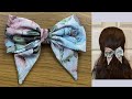 Sailor Hair Bow Tutorial - DIY How to Make a Fabric Bow, Hair Accessories, Hair Clip, Lazos de tela