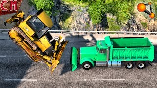 Falling Cars From aBoVE crashes (Danger Bridge) BeamNG Drive