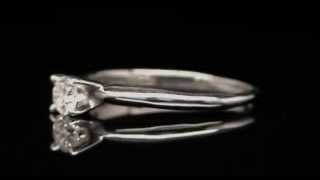 1/5 CT Classic Solitaire Round Brilliant Diamond Solitaire Engagement Ring in 10K White Gold