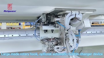 Richpeace automatic single needle quilting machine - with automatic bobbin change device