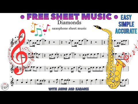 Diamonds (Alto saxophone Am key) - Rihanna