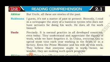 English Class 10||Dignity of work part II||English lesson dignity of work||English book Sindh text