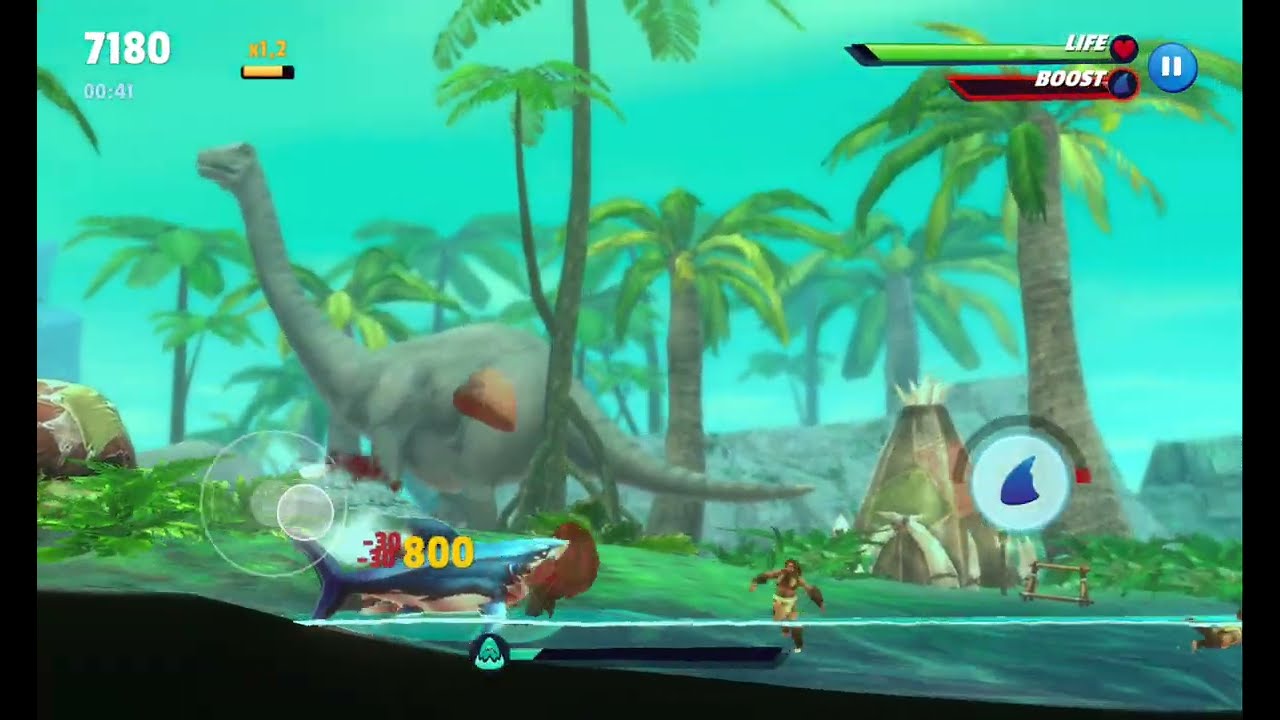 en büyük köpek balığı olmaya çalışıyorum | Hungry Shark Primal Bölüm 2