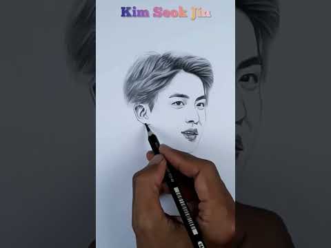 Drawing Kim Seok Jin | Jin BTS | KPOP #shorts #drawing #bts