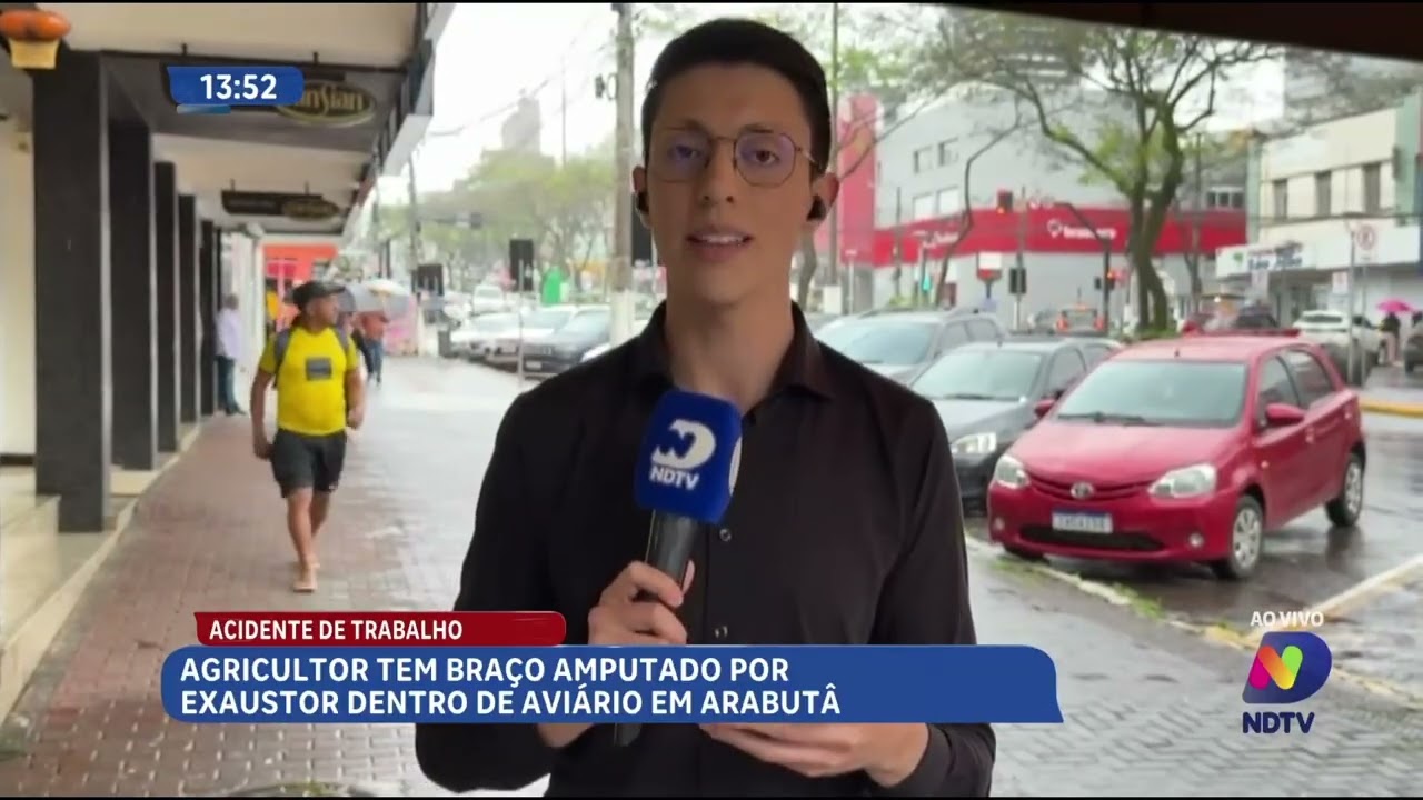 Agricultor tem braço amputado após acidente com exaustor em aviário