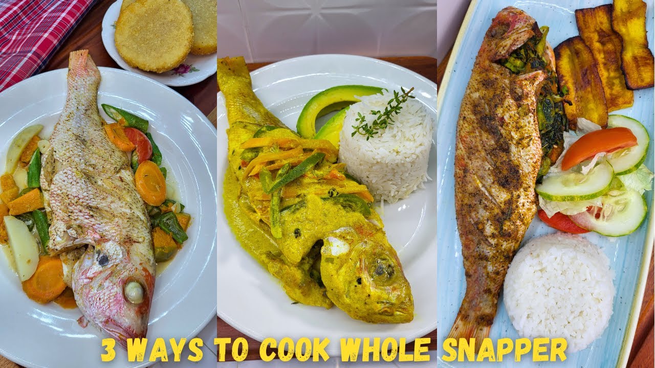 How to Cook Whole Snapper |Snapper Fish Recipes |Steamed Fish| Coconut ...