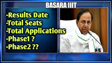 Basara IIIT Phase1 Selection List Date|IIIT Basara College Admissions 2021|Basara iiit latest news