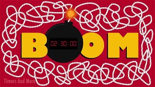 2 Hour 30 Minute Timer Boom Bomb Giant Bomb Explosion 