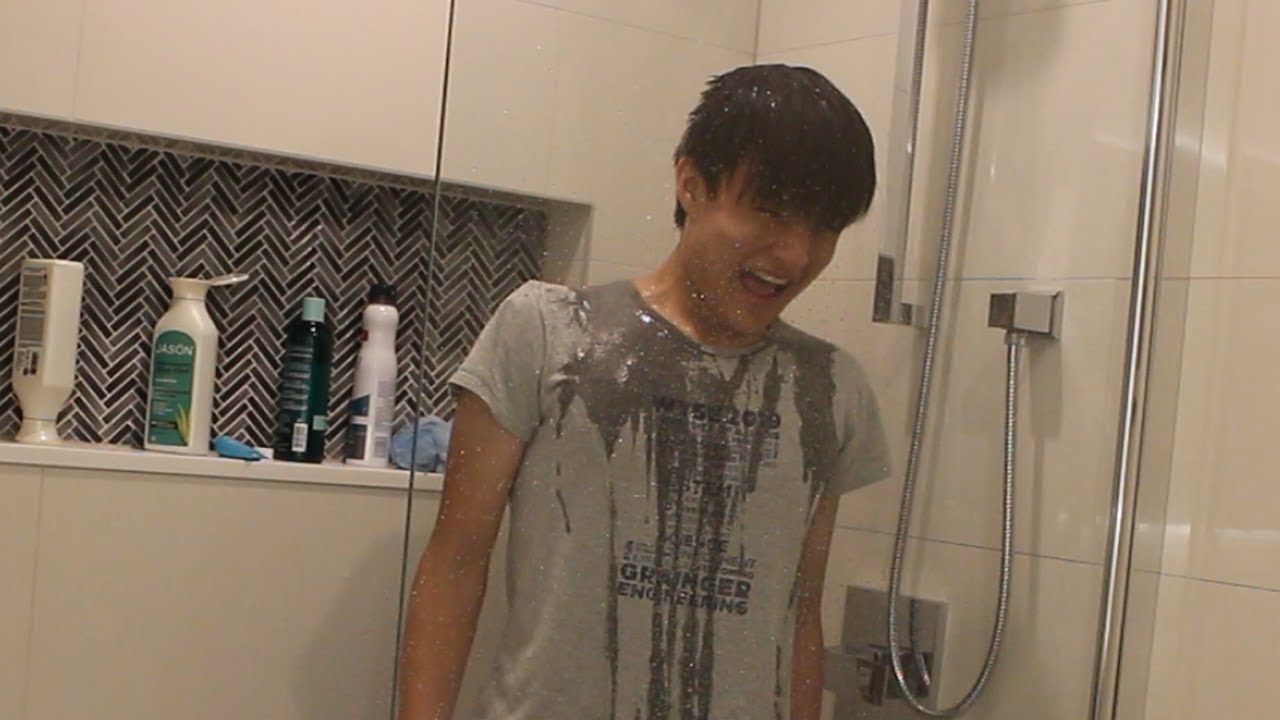 taking a cold shower with my clothes on and singing fly me to the moon