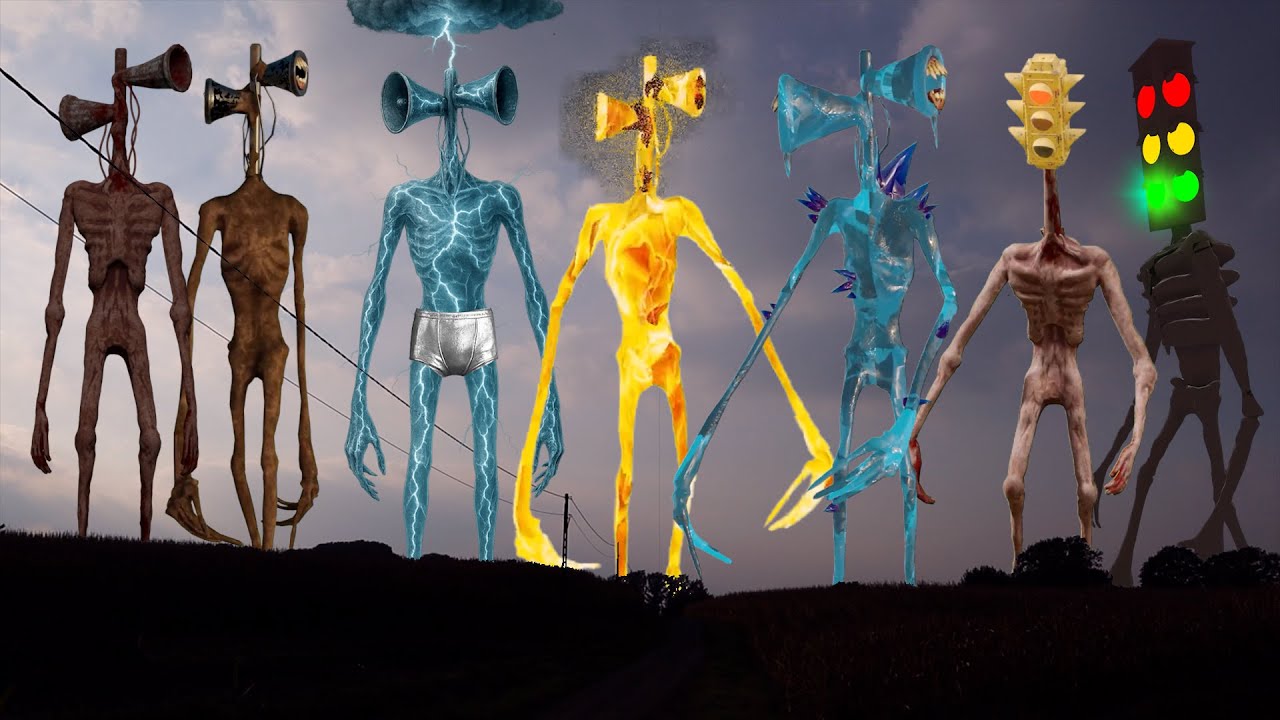 TEAM Traffic Head VS Thunder Siren Head VS Fire Siren Head VS ICE Siren Head VS TEAM Siren Head