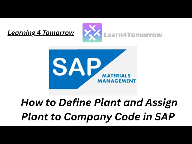 How to Define Plant and Assign Plant to Company Code in SAP | SAP MM  Configuration Tutorial - YouTube