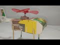 How to Make Flying Helicopter With Matches and DC Motor DIY | how to make flying drone with dc motor