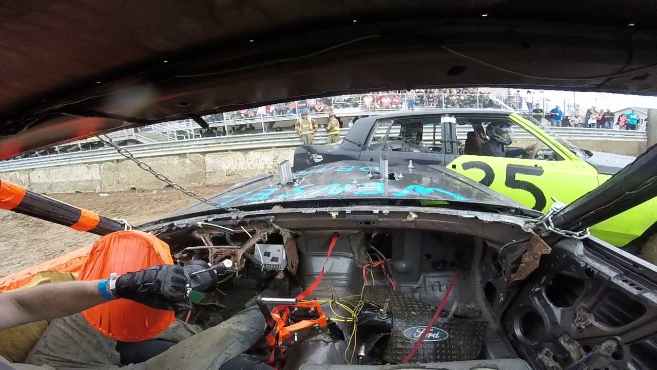 jackson county fullsize  demo derby 2017 in car cam go pro