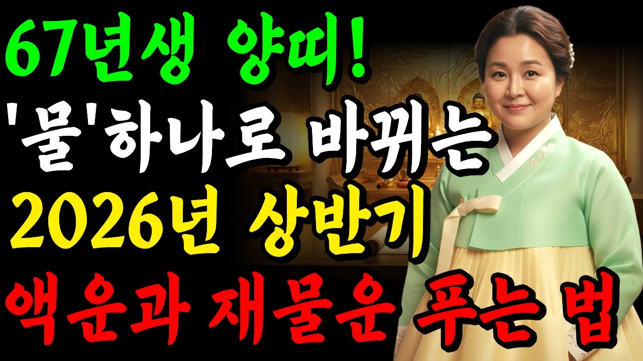 ⭐2026년 67년 정미생 양띠 신년운세⭐"돈 없다고 무시했냐?" 수십억  대복이 쏟아져, 60년 눈물 보상받고 '돈방석' 앉습니다 | 자고 일어나면 돈이 불어나는 기적