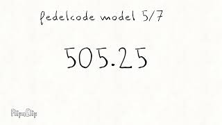 NumberFedelcodes Model 5/7 Banda (¼) ~ 505.25 Test (Old)