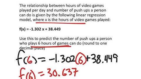 Using a Linear Regression Model to Predict Future Values