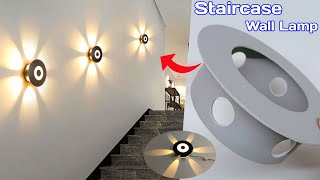 How to make a Wall Lamp at Home Wall Sconce LED Light New Staircase Wall Decoration Ideas