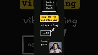 Say no to VibeCoding | Dont waste your money #coding #ai