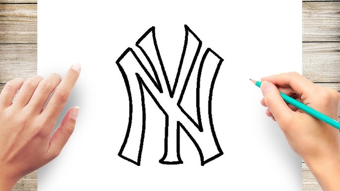 How to Draw a Cap New York Yankees Logo Easy 