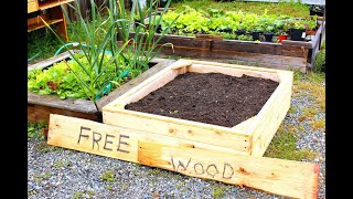 Build a raised bed for your garden with FREE wood