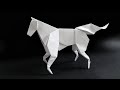 How to make a paper horse  easy origami instructions