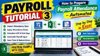 Payroll Attendance in Excel | Automated Attendance Sheet | Payroll Tutorial Part 3