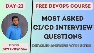 Day-21 | CICD Interview Questions | GitHub Repo with Q&A #cicd #jenkins #github #gitlab #devops