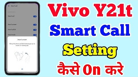 Vivo Y21t Smart Call Kaise Kare || How To Smart Call Setting On Vivo Y21t || Tech Akhilesh