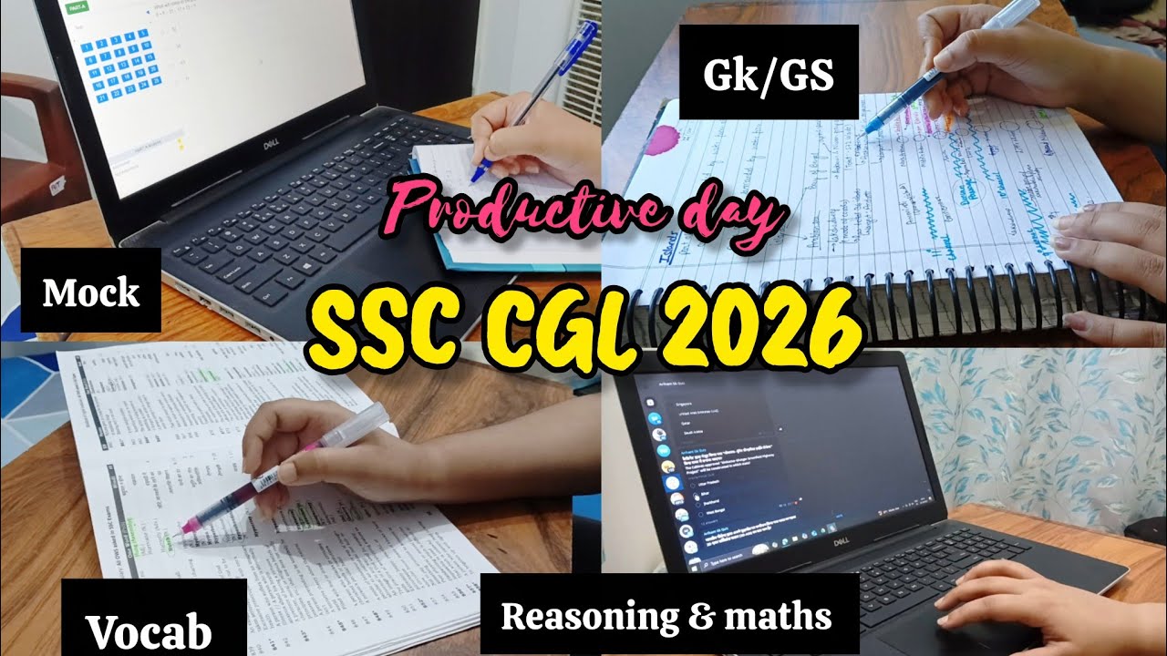 SSC CGL 2026 | Productive day routine | Study vlog #ssccgl2026 #ssc # ...