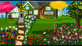 How to Draw a beautiful house in Ms Paint II Computer painting easy Scenery II Digital Painting