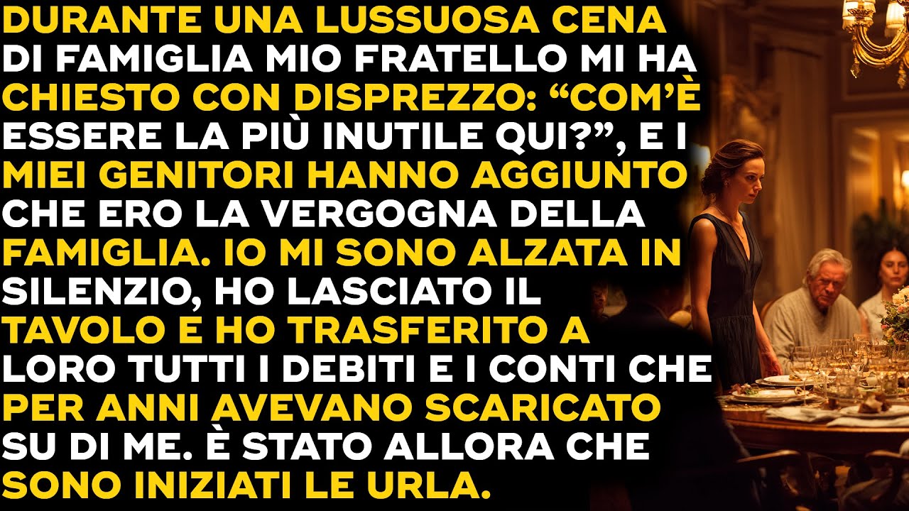 Mio fratello mi ha spinto a terra davanti al mio palazzo, in piena notte, gridando che ero una nullità e che senza la mia famiglia non sarei mai stata nessuno. Per dieci anni ho dato loro ogni mio...