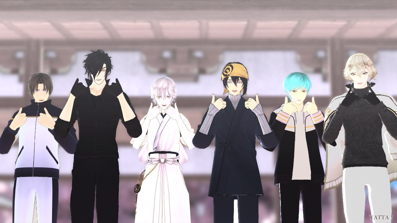 【MMD刀剣乱舞】葉っぱ隊【鶴丸/長谷部/光忠/三日月/一期/髭切】