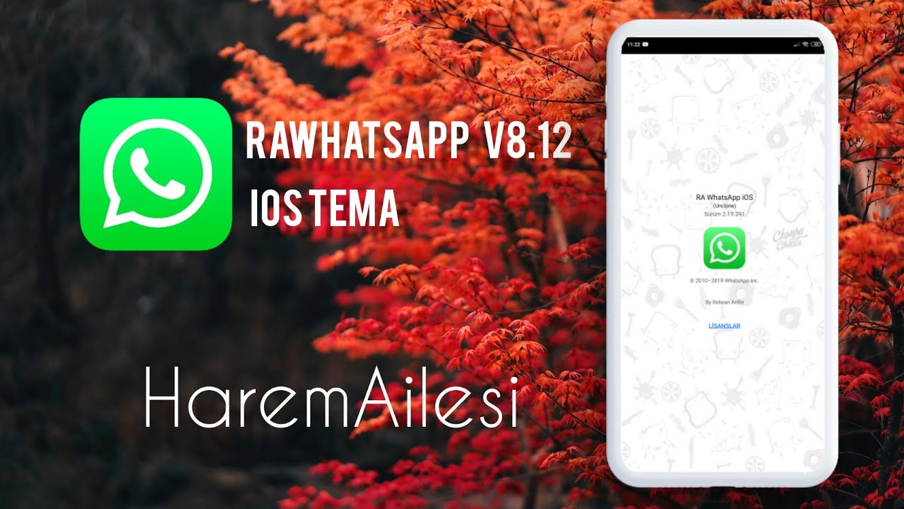RAWhatsapp V8.12 / IOS Tema (Speed)