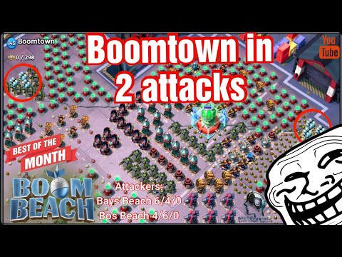 Boom Beach:How to beat Boomtown in 2 attacks *MUST SEE*