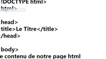 Comment créer sa page html avec notepad