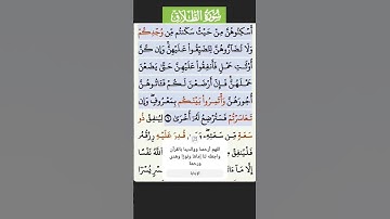 سورة الطلاق 5-6 فارس عباد