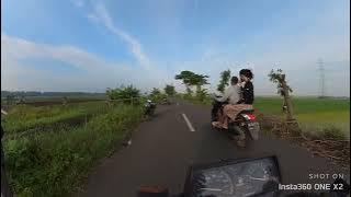 Suasana Pagi Hari di Jalanan Desa Sumberjo, Gondang, Nganjuk
