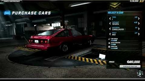 Need for Speed World Beta - The Cars