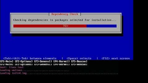 Linux Text mode installation