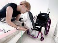 Zoe: Paraplegic Girl stands on a bracket