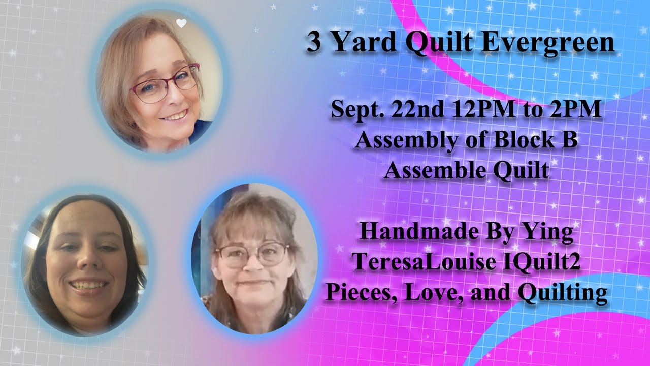 3 Yard Quilt Evergreen Sept 22nd Noon Till 2PM EST YouTube 3-yard-quilt-evergreen-sept-22nd-noon-till-2pm-est-youtube