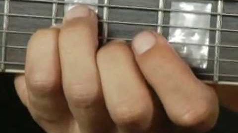 2nd Inversion of D Minor Guitar Chord on the Middle Top Strings