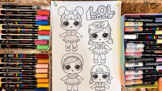 Coloring LOL Surprise Dolls 🎀✨ | Relaxing & Satisfying Coloring Process