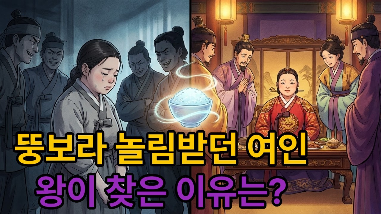 뚱보라 놀림받던 조선 여인이 정성 하나로 왕의 마음을 사로잡다#조선시대이야기 #감동적인사연 #음식 #왕실요리 #설화  #인생역전 #드라마 #역사 #오디오  #뚱보여인#옛날이야기