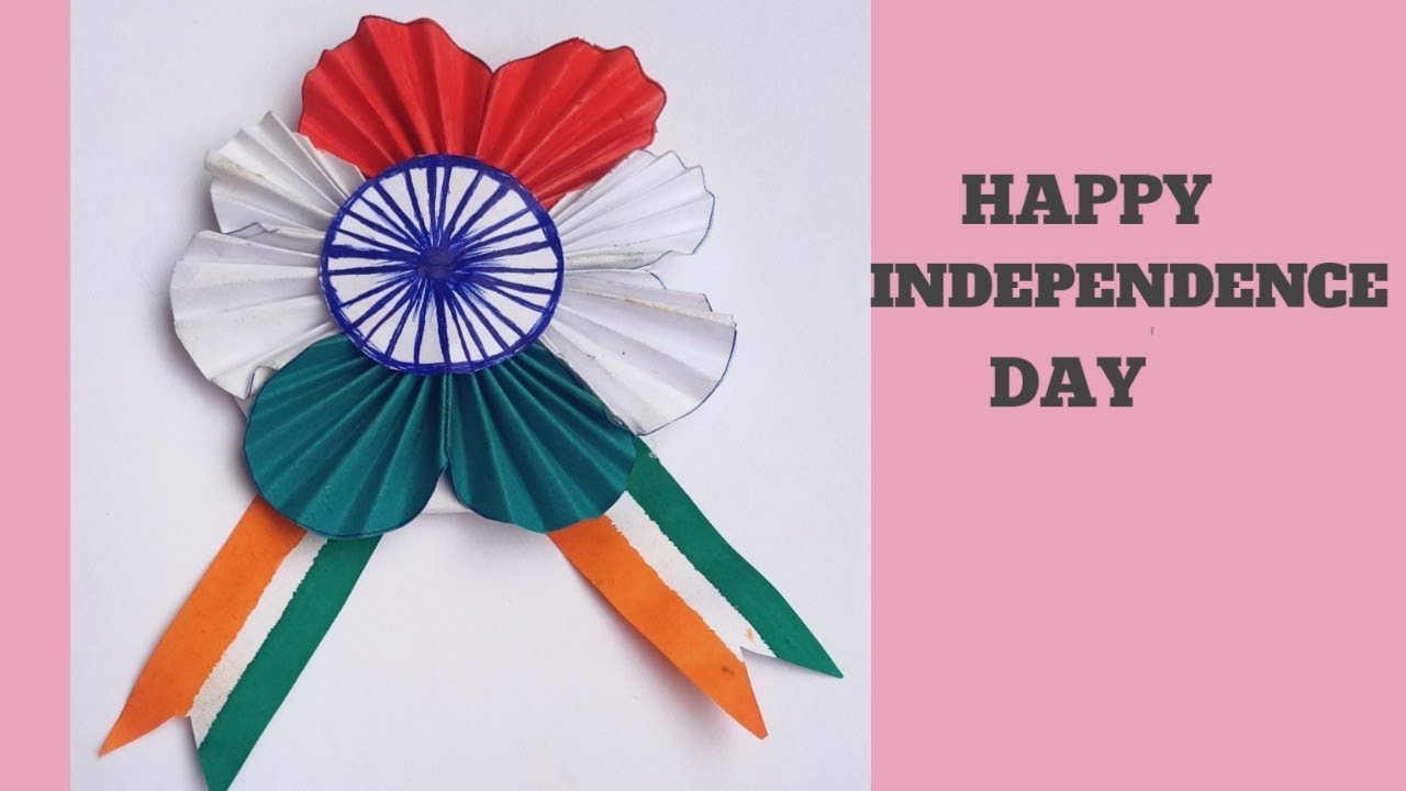 How to Make Independence Day Badge at Home | Independence Day Badge Tutorial |Tricolor Badge making
