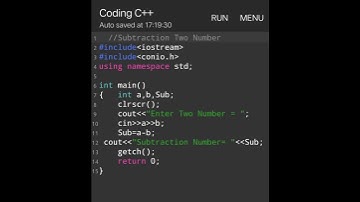 3 C++ Program Subtraction Two Number #c++ #quick5842