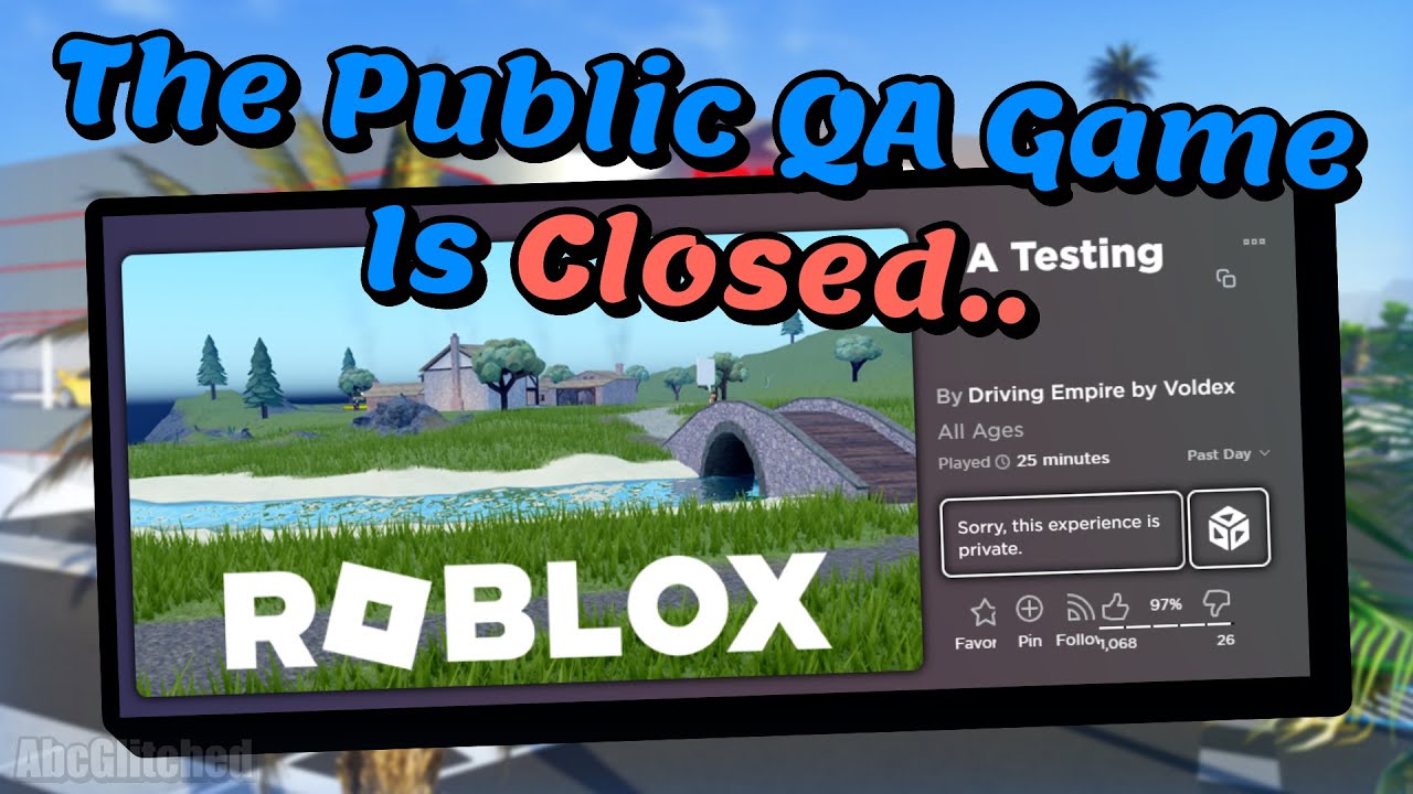 The Public QA Game Is Closed Roblox Driving Empire YouTube 